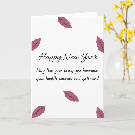 Gute Neujahrskarten Karte (Gelbe Blume)