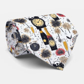 Gute Neujahrsuhren und Champagner Krawatte (Gerollt)