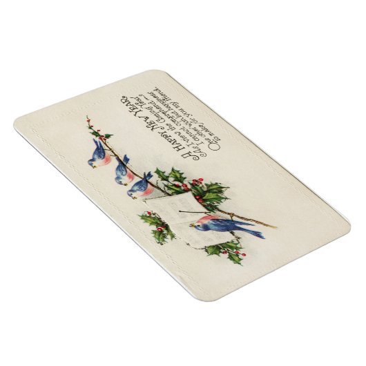 Gute Neujahrsvögel Magnet (Rechte Seite)
