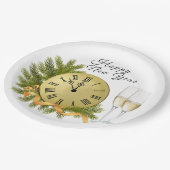 Gute Neujahrszeit Pappteller (Schrägansicht)