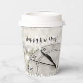 Gute Neujahrszeit um Mitternacht Pappbecher (Rückseite)