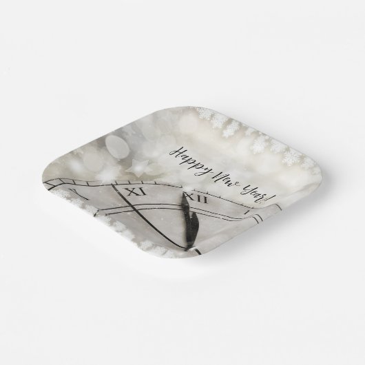 Gute Neujahrszeit um Mitternacht Pappteller (Gewinkelt)