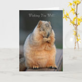 Gute niedliche Eichhörnchenkarte Karte (Gelbe Blume)