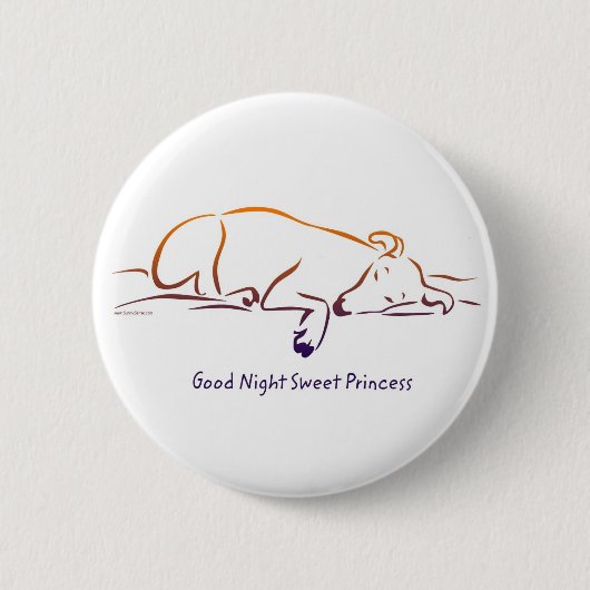 Gute Night Sweet Princess-Tasten Button (Vorderseite)