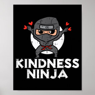 Güte-Ninja Lustige Kinder Anti-Mobbing-Tag Orange Poster