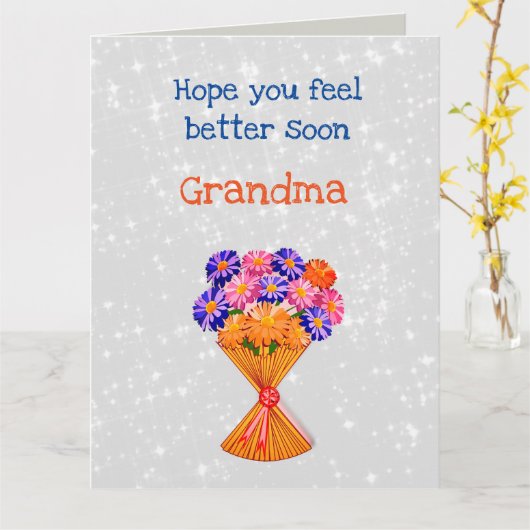 Gute Oma-Design Karte (Gelbe Blume)