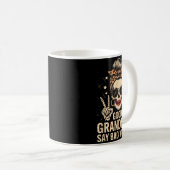 Gute Omas sagen böse Wörter Skelett Schädel Leopar Kaffeetasse (VorderseiteRechts)