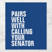 Gute Paare mit lustigem Blau Weinetikett (Einzelnes Label)