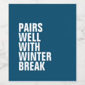 Gute Paare mit lustigem Marineblau Weinetikett (Einzelnes Label)