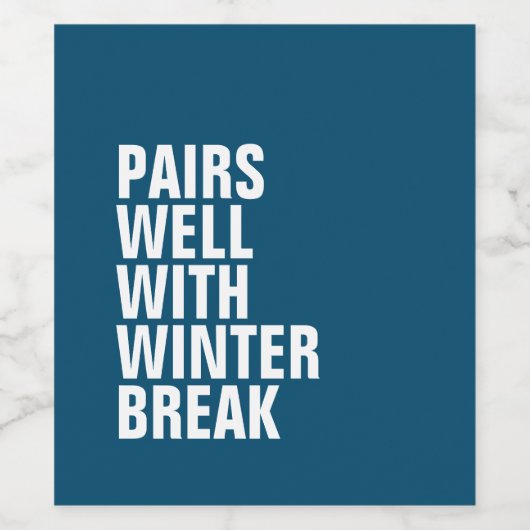 Gute Paare mit lustigem Marineblau Weinetikett (Einzelnes Label)