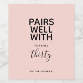 Gute Paare mit - Minimalistisches Typografie-Alter Weinetikett (Einzelnes Label)