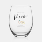 Gute Paare mit Scheidung Weinglas Ohne Stiel (Vorderseite)