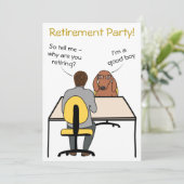 Gute Party Einladung für den Hunde Humor (Stehend Vorderseite)