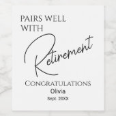 Gute Pässe bei der Pensionierung Weinetikett (Einzelnes Label)