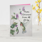 Gute Pensionierung aus allen USA Hummingbird Card Karte (Gelbe Blume)