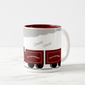 Gute Pensionierung personalisierte Eisenbahn Zweifarbige Tasse (VorderseiteRechts)