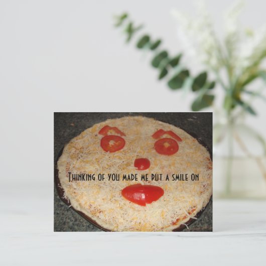 Gute Pizza! Postkarte (Stehend Vorderseite)