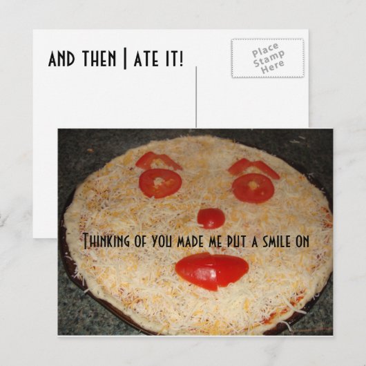 Gute Pizza! Postkarte (Vorne/Hinten)