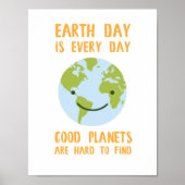 Gute Planeten sind schwer zu finden Earth Day Post Poster (Vorne)