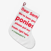 gute Ponys Großer Weihnachtsstrumpf (Vorderansicht (hängend))