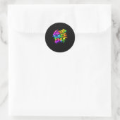 Gute Positive Graffiti Vibes Zitate Runder Aufkleber (Tasche)