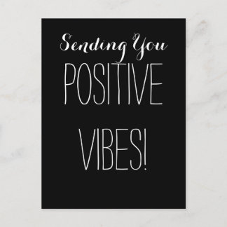 Gute positive Vibes schwarz und weiß spirituell Postkarte