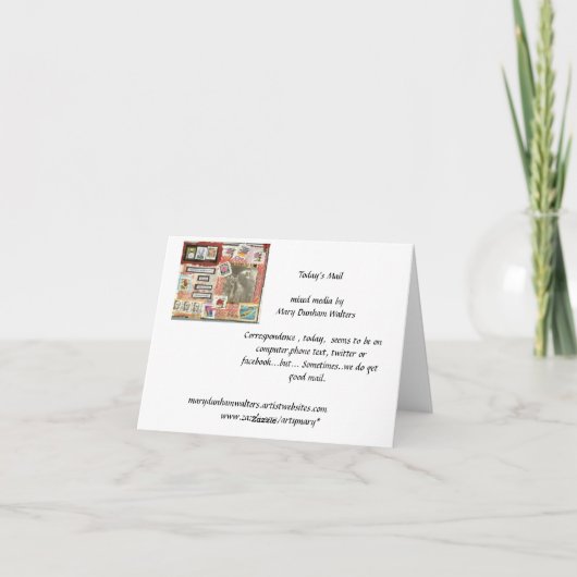 Gute Post Notecard durch Mary Dunham Walters Karte (Rückseite)