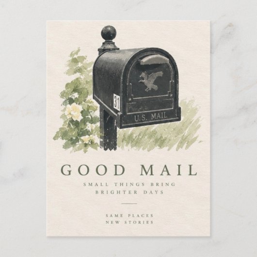 Gute Post Schneckenpost Postkarte (Vorderseite)