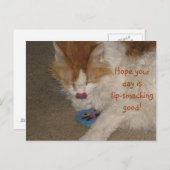 Gute Postkarte mit Lip-smacking (Vorne/Hinten)