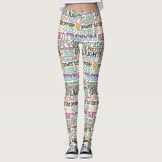 gute Probleme Typografie Leggings (Vorderseite)