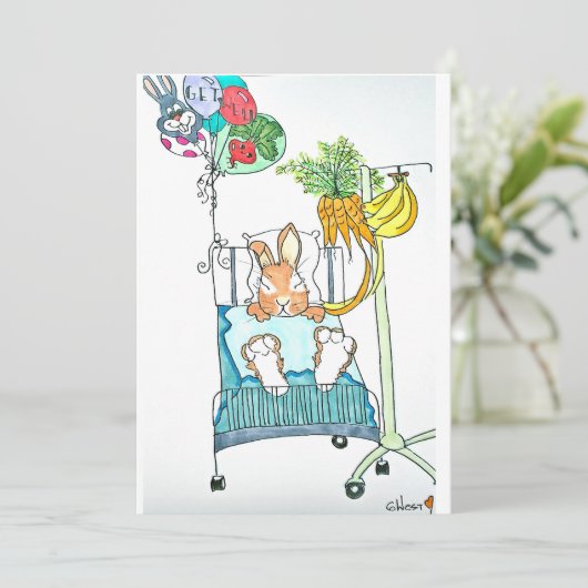 Gute Rabbit-Karte (Stehend Vorderseite)