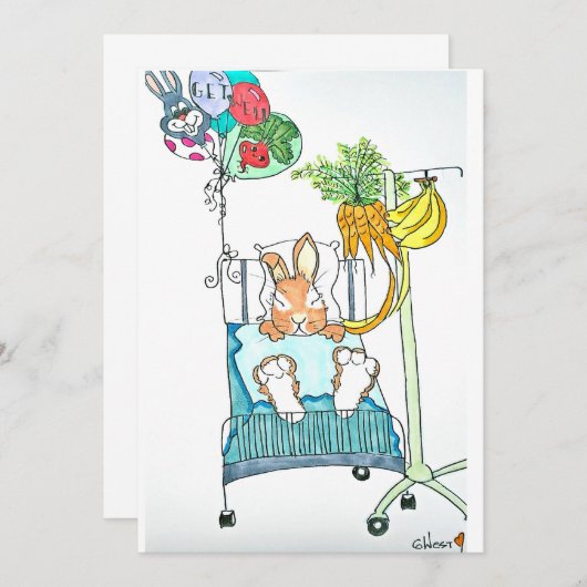 Gute Rabbit-Karte (Vorne/Hinten)