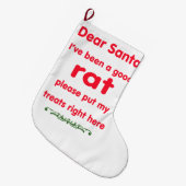 gute Ratte Großer Weihnachtsstrumpf (Vorderansicht (hängend))