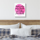 gute Redewendungen für die Liebe und Selbstversorg Leinwanddruck (Insitu (Schlafzimmer))