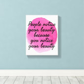 gute Redewendungen für die Liebe und Selbstversorg Leinwanddruck (Insitu (Holzboden))