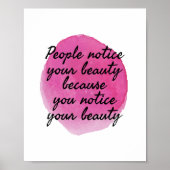 gute Redewendungen für die Liebe und Selbstversorg Poster (Vorne)