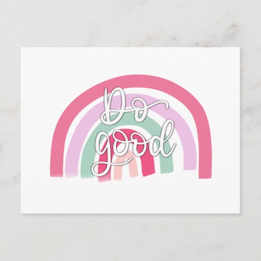 Gute Regenbogen Postkarte (Vorderseite)