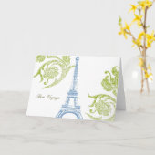 Gute Reise, Eiffel-Gruß-Karte Karte (Gelbe Blume)