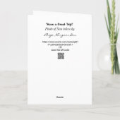 Gute Reise geklappte Grußkarte Karte (Rückseite)