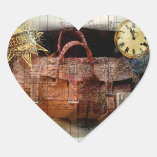 Gute Reise Herz-Aufkleber