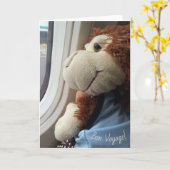 Gute Reise! Karte (Gelbe Blume)