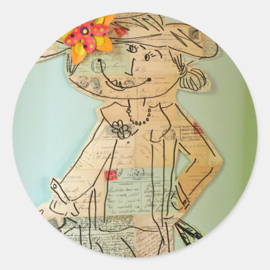 Gute Reise! Runder Aufkleber (Vorderseite)