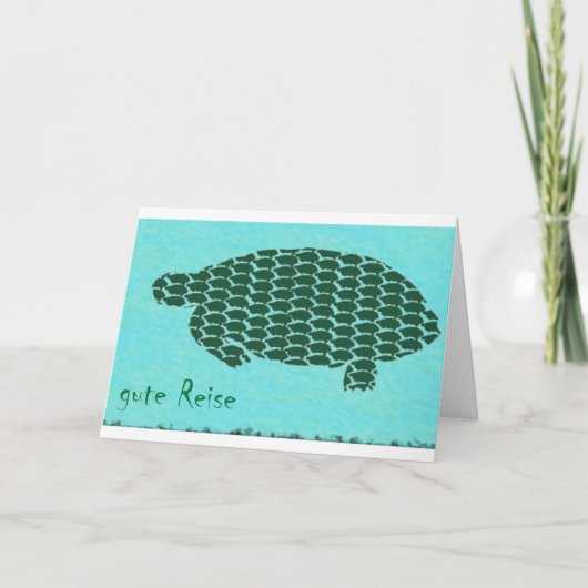 gute Reise Schildkröten Feiertagskarte (Vorderseite)