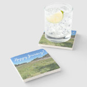 Gute Reise! Steinuntersetzer (Seitenansicht)