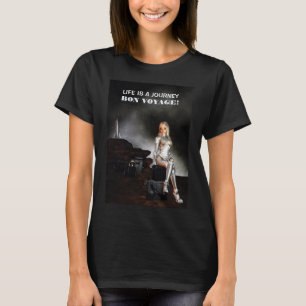 Gute Reise! Süße Frau. Glücklicher Weltraum T-Shirt