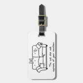 Gute Reise von der Katze - lustiger Gepäckanhänger (Vorderseite vertikal)