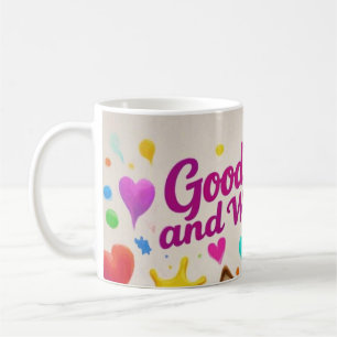 Gute Roben und feuchte Nosen spielerische Doodles Kaffeetasse