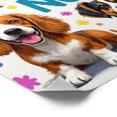 Gute Roben und feuchte Nosen spielerische Doodles Poster (Ecke)