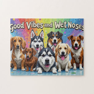 Gute Roben und feuchte Nosen spielerische Doodles Puzzle