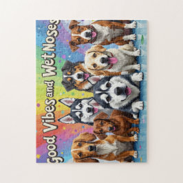 Gute Roben und feuchte Nosen spielerische Doodles Puzzle